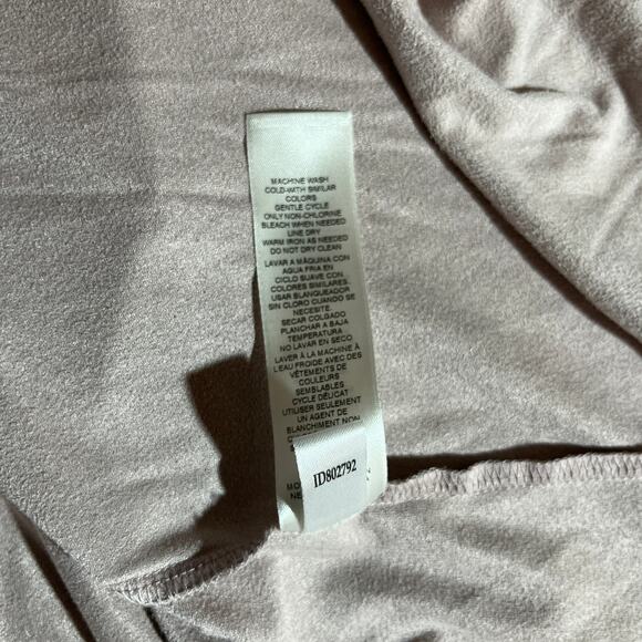 Chico's Shirt Women Size 2 US Large Pink Microsuede Long Sleeve Button Casual - Picture 7 of 9